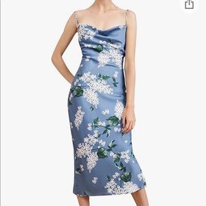 xxiticat Women's Sleeveless Spaghetti Strap Satin Dress